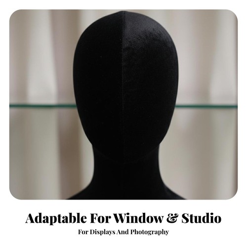 Velvet mannequin head with - velvet,