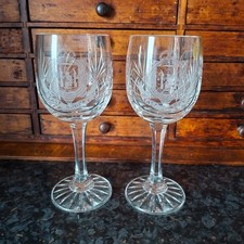 Pair cut crystal wine - crystal, glasses