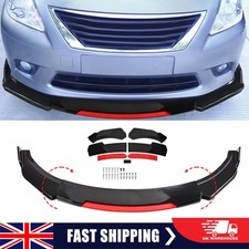 For Vauxhall For Corsa C E D VXR Black + Red Front Bumper Spoiler Splitter Lip