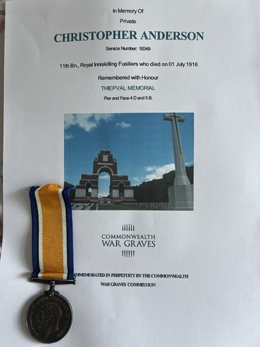 Ww1 medal anderson - medal, royal