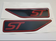FORD FIESTA ST150/ST180 MK6/MK7/MK8 ETC ST STYLE GEL WING BADGES BLACK/RED