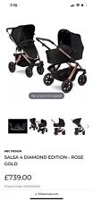 ABC Design Salsa 4 Air Pushchair & Carrycot - Rose Gold suitable from birth