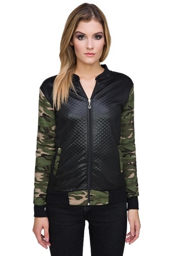 Ladies bomber biker quilted - biker,