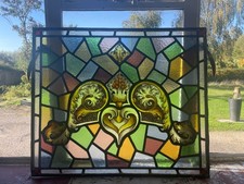 Beautiful Victorian Hand Painted Stained Glass Piece LS31  2/2
