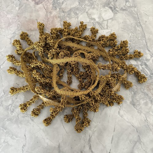 Designer gold floret fringe - designer,