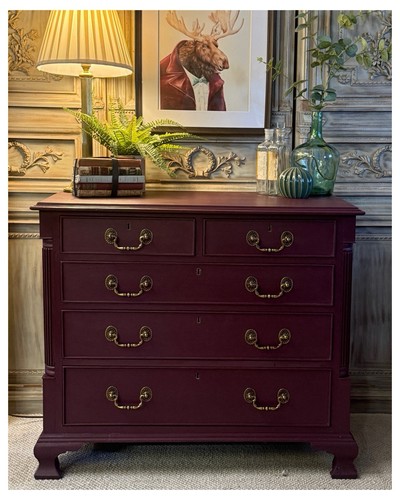 Painted georgian style chest - painted,