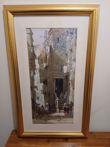 Framed art print titled - , street