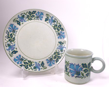 Staffordshire Midwinter Caprice - 1 mug and 1 dinner plate