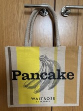 New Waitrose Reusable Carrier Jute Bag Banana Pancake