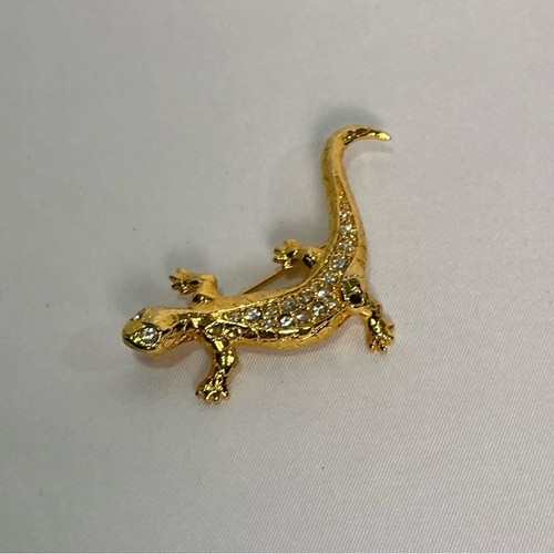 Vintage swarovski gold lizard - swarovski,