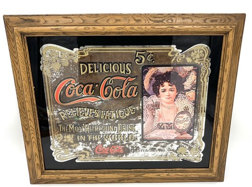 Vintage large coca cola - cola, mirror