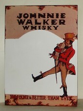 Vintage 40x30 cm Metal Sign / Billboard Johnnie Walker Whisky – Now older & ...