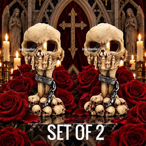 Skull tea light candle holder - skull,