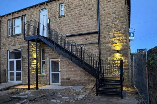 Domestic steel staircase