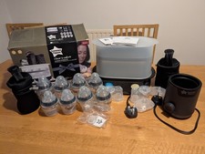 Tommee Tippee Complete Feeding Kit Steriliser Bottle Warmer Black +Nipple Guards