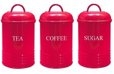 SET OF 3 TEA COFFEE SUGAR