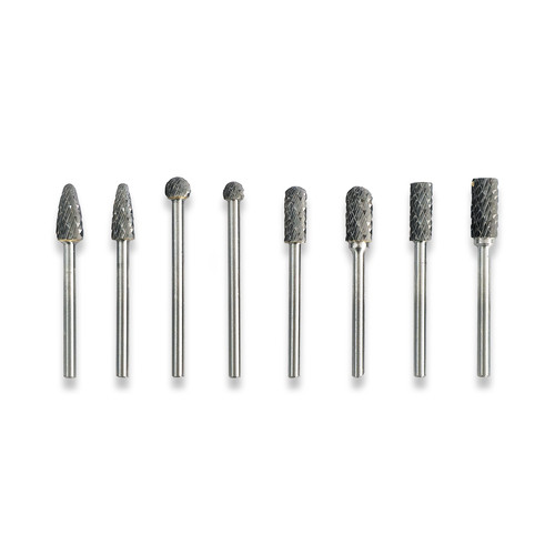 Carbide burr set 8pc 3mm - set, shank