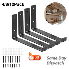 4/12 Pack Rustic Shelf Brackets Scaffold Board Industrial Solid Steel Heavy Duty