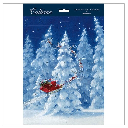 Santa snow trees - santa,
