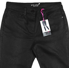 M&S Womens Marks & Spencer Black Faux Leather Slim Trousers Size 14 12