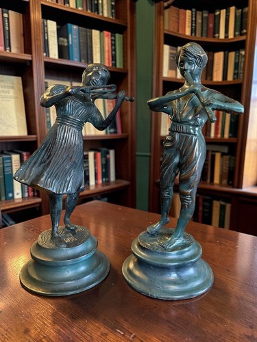 Vintage bronze figures boy - vintage,
