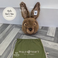 Wild & Soft *Lewis The Hare*  Head -  Wall Hanging 3D Animal Decoration / Toy