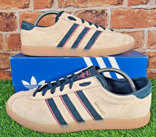 ADIDAS ORIGINALS  MALMO TRAINERS LIGHT TAN & BLUE SUEDE , PINK  SIZE 11 SIZE?