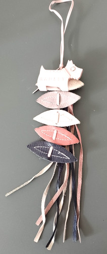 Radley long leather bag tag