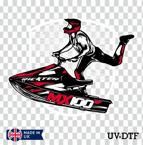 Jet ski dtf sticker glass - uv,