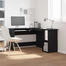 WALPLUS Corner Desk Black Oak