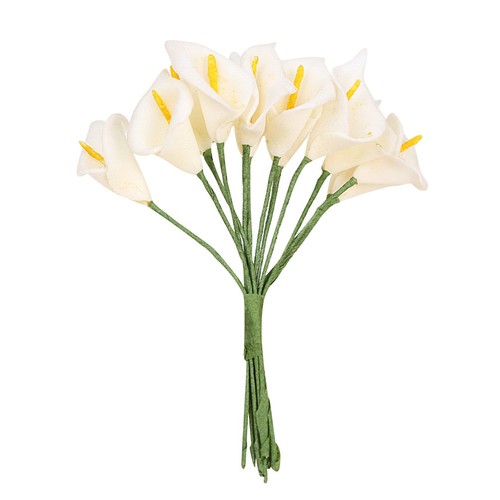Pcs white artificial calla - 12,