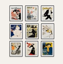 Toulouse Lautrec Collection Vintage poster Art Print Advert Art Nouveau Art Deco