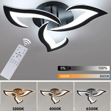 Dimmable Modern LED Ceiling Light Flower Chandelier Remote Control Living Room