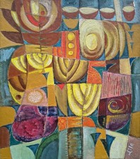 "ABSTRACT WITH FLOWERS" -