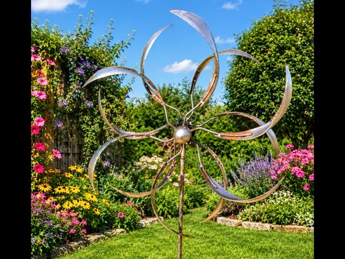 Wind turbine metal garden - turbine,