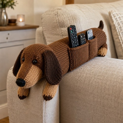 Dachshund sofa arm remote - sofa,