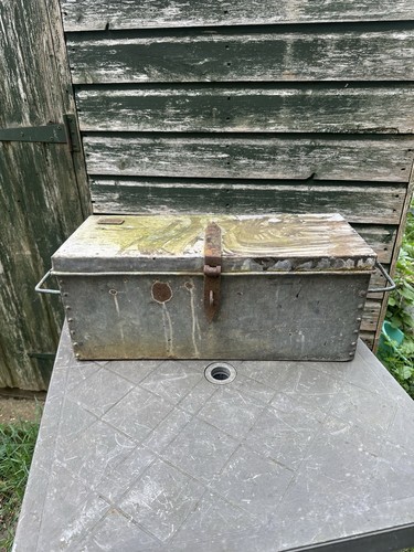 Vintage tool chest galvanised - chest,