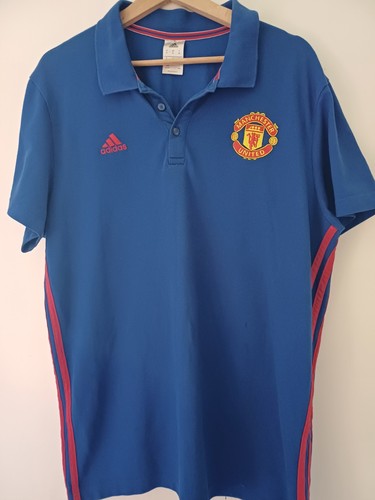Man utd blue polo - man, shirt