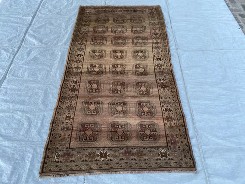 Afghan turkmen wool rug - afghan,