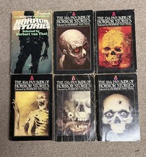  PAN BOOK OF HORROR STORIES VOLS 7 & 14–18 HERBERT VAN THAL PAPERBACK LOT 1970S