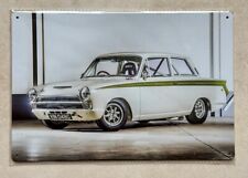 TEAM LOTUS MK 1 FORD CORTINA CAR SPARCO SEATS METAL SIGN MAN CAVE GARAGE 20x30cm