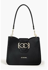 LOVE MOSCHINO Black Shoulder Bag Gold Heart Logo NWT RRP £220