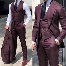 Mens 3 Piece Slim Fit Wedding