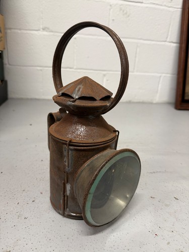 Old lner railway handlamp - old,