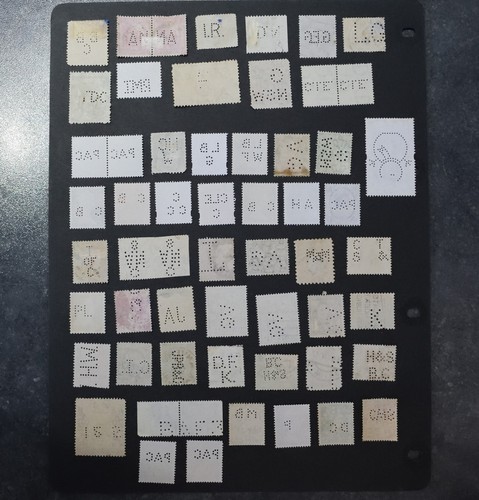 Stamps perfins and world - perfins,