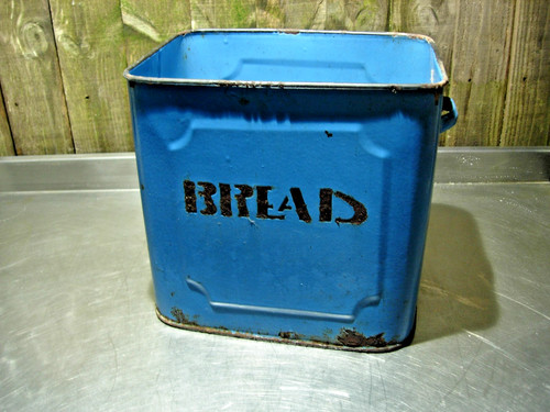 Unusual blue enamelware bread - unusual,