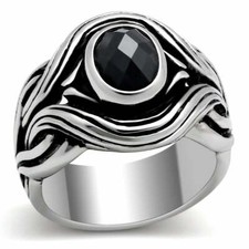 Mens onyx ring Black Signet