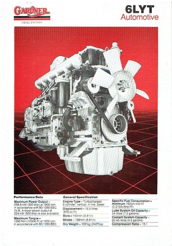 Gardner 6lyt truck diesel - truck,