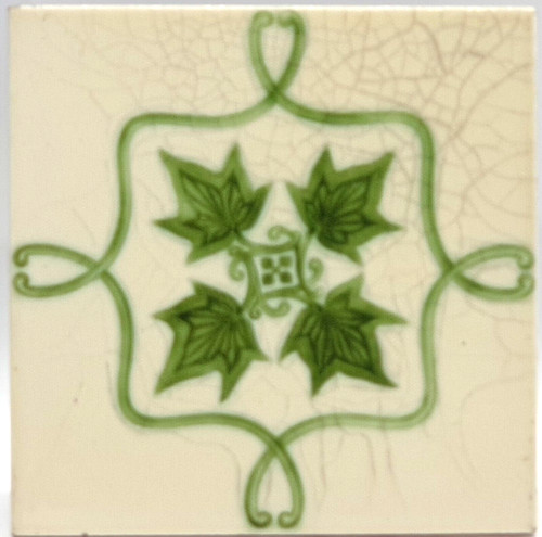 Art nouveau fireplace tile - art,