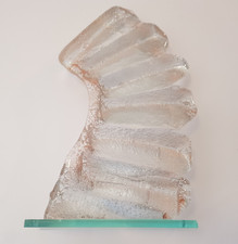 Contemporary Art Glass Sculpture Vital Peeters Oxford studio England signed